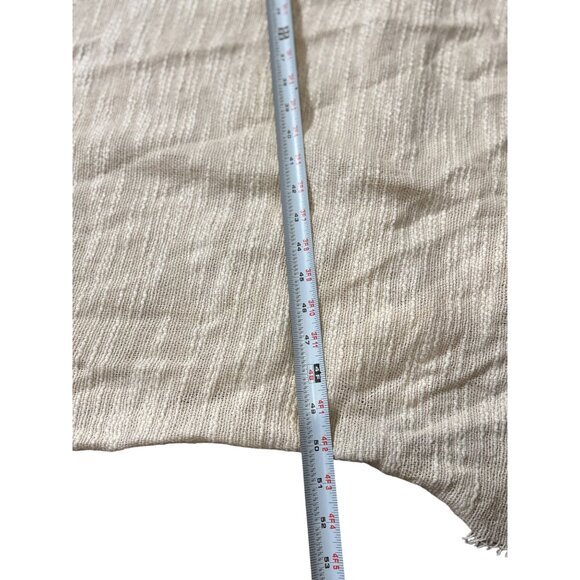 NEW Free People OS Hooded Fringe Poncho Ruana Raw Hem Boho Beige Wrap Cardigan - Picture 9 of 11